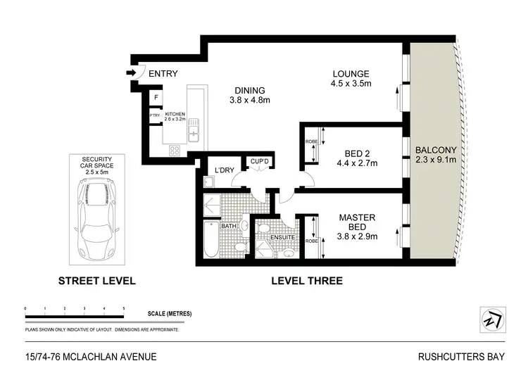 Floorplan of Homely apartment listing, 15/74-76 McLachlan Avenue, Rushcutters Bay NSW 2011