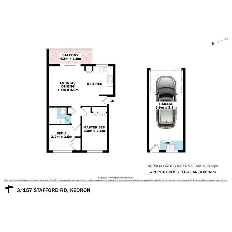 Floorplan of Homely unit listing, 3/157 Stafford Road, Kedron QLD 4031
