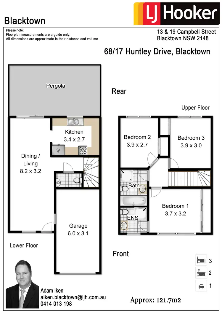 Floorplan of Homely townhouse listing, 68/17 Huntley Drive, Blacktown NSW 2148