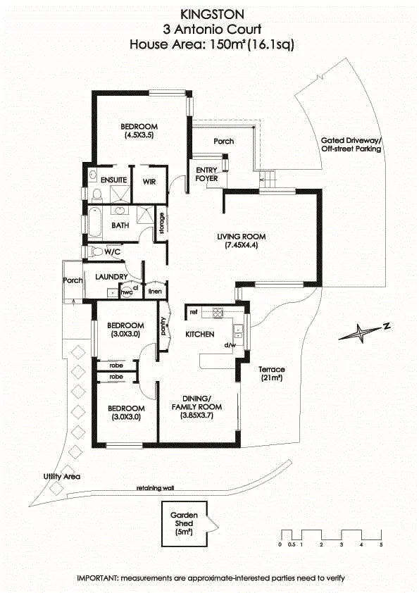 Floorplan of Homely house listing, 3 Antonio Court, Kingston TAS 7050