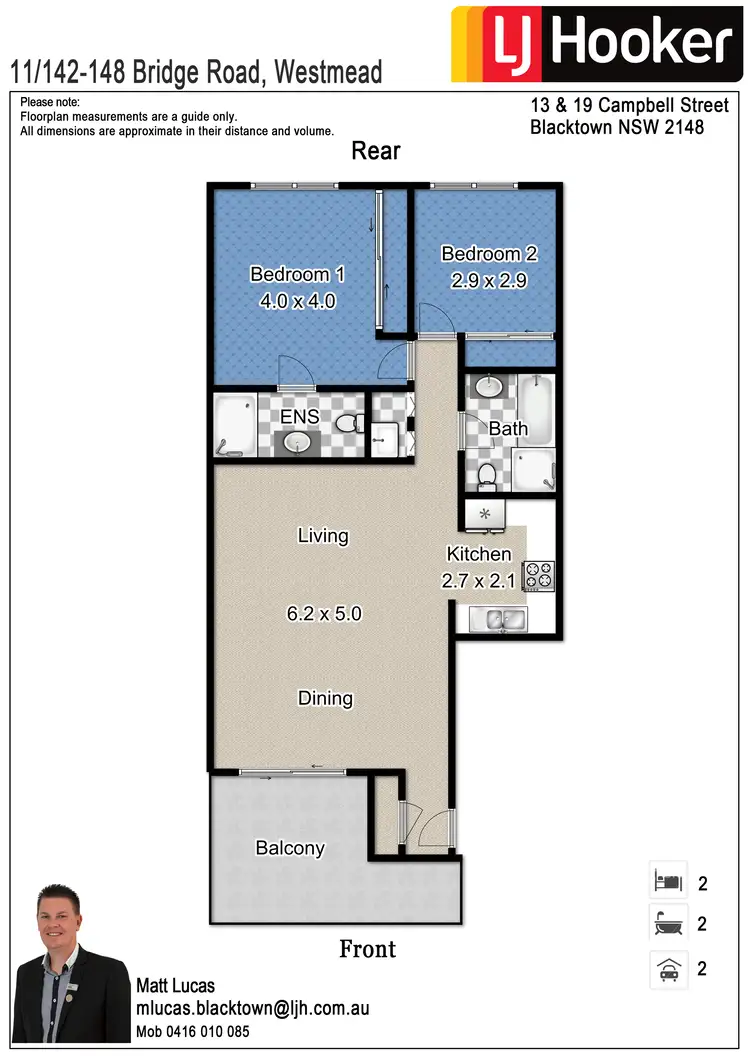 Floorplan of Homely unit listing, 11/142-148 Bridge Road, Westmead NSW 2145