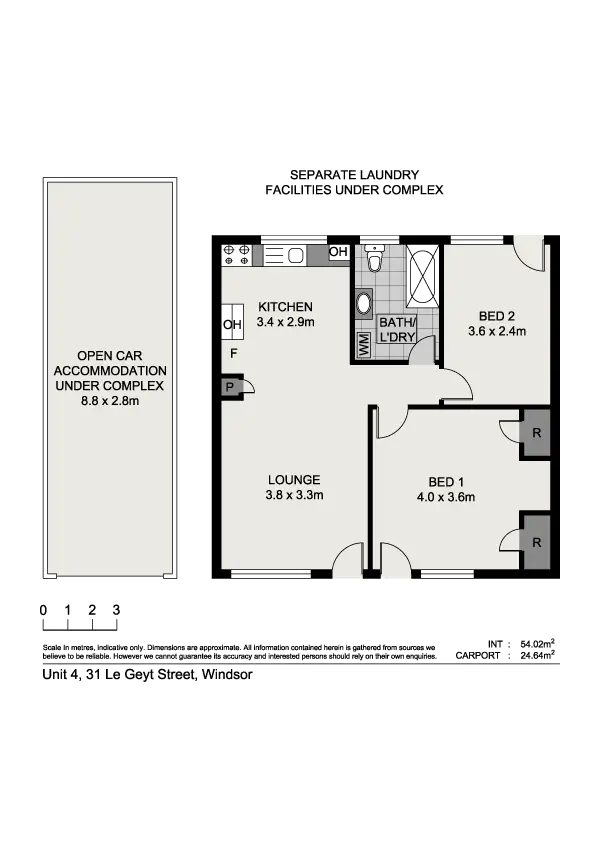 Floorplan of Homely unit listing, 4/31 Le Geyt Street, Windsor QLD 4030