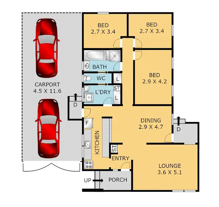 Floorplan of Homely house listing, 26 McKinley Avenue, Corio VIC 3214