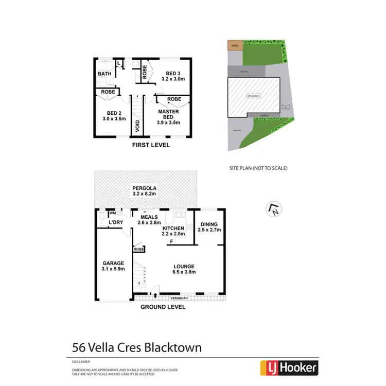 Floorplan of Homely semi-detached listing, 56 Vella Crescent, Blacktown NSW 2148