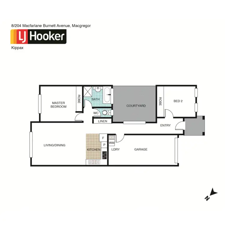 Floorplan of Homely townhouse listing, 8/204 Macfarlane Burnet Avenue, Macgregor ACT 2615