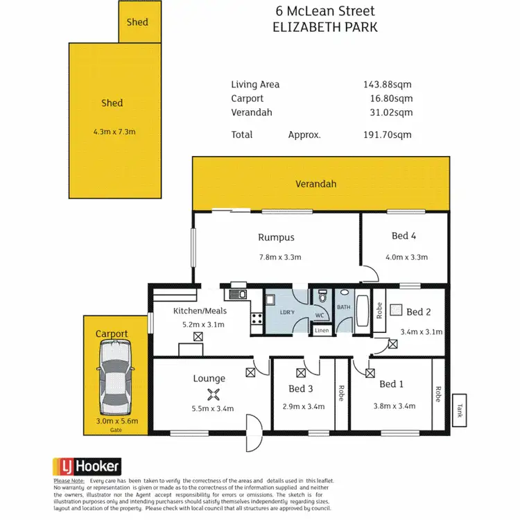 Floorplan of Homely house listing, 6 McLean Street, Elizabeth Park SA 5113