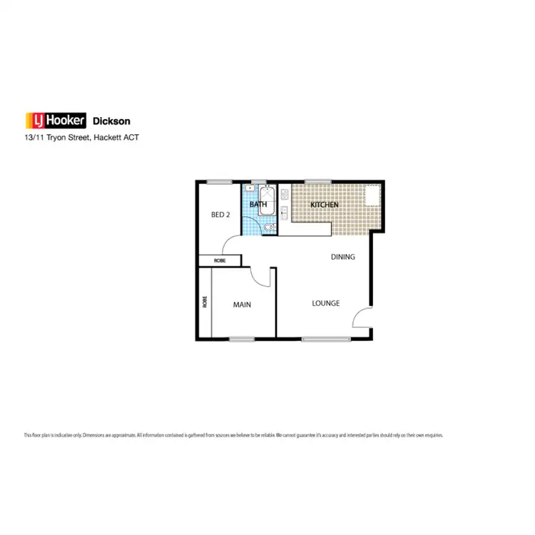 Floorplan of Homely unit listing, 13/11 Tryon Street, Hackett ACT 2602