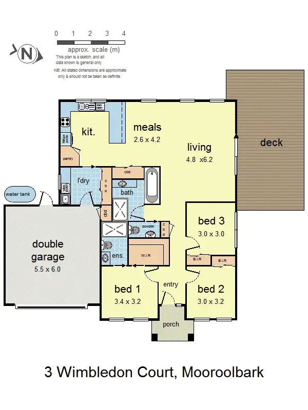 Floorplan of Homely house listing, 3 Wimbledon Court, Mooroolbark VIC 3138