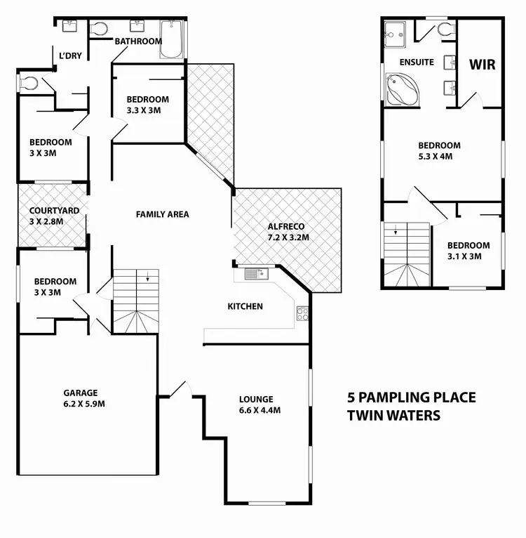 Floorplan of Homely house listing, 5 Pampling Place, Twin Waters QLD 4564