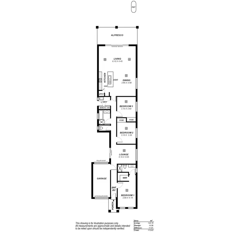 Floorplan of Homely house listing, 104A Collins Street, Clearview SA 5085
