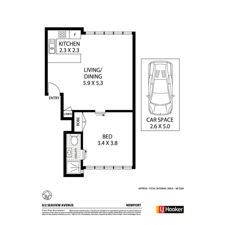 Floorplan of Homely unit listing, 9/2 Seaview Avenue, Newport NSW 2106