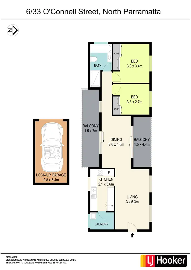 Floorplan of Homely apartment listing, 6/33 O'Connell Street, North Parramatta NSW 2151