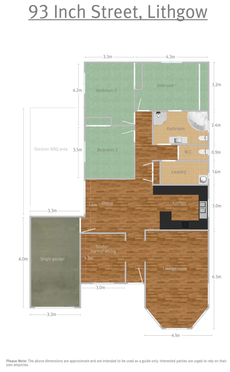 Floorplan of Homely house listing, 93 Inch Street, Lithgow NSW 2790