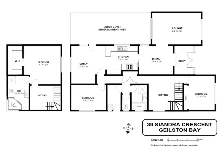 Floorplan of Homely house listing, 39 Siandra Crescent, Geilston Bay TAS 7015