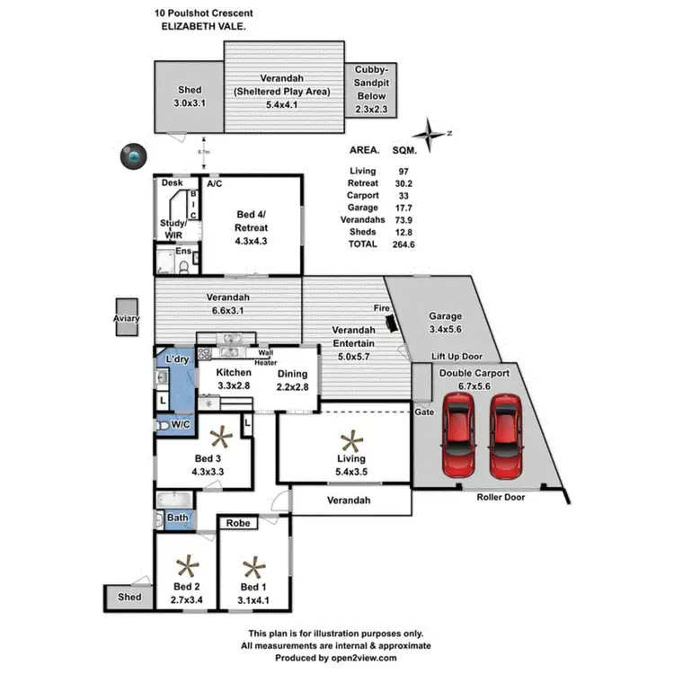 Floorplan of Homely house listing, 10 Poulshot Crescent, Elizabeth Vale SA 5112