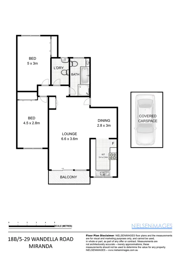 Floorplan of Homely unit listing, 18b/5-29 Wandella Rd, Miranda NSW 2228