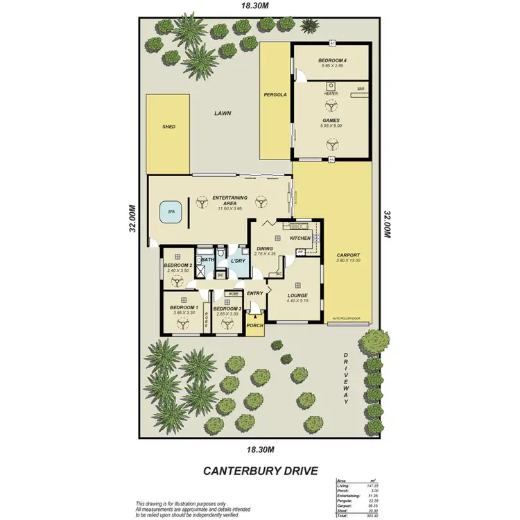 Floorplan of Homely house listing, 30 Canterbury Drive, Salisbury Heights SA 5109