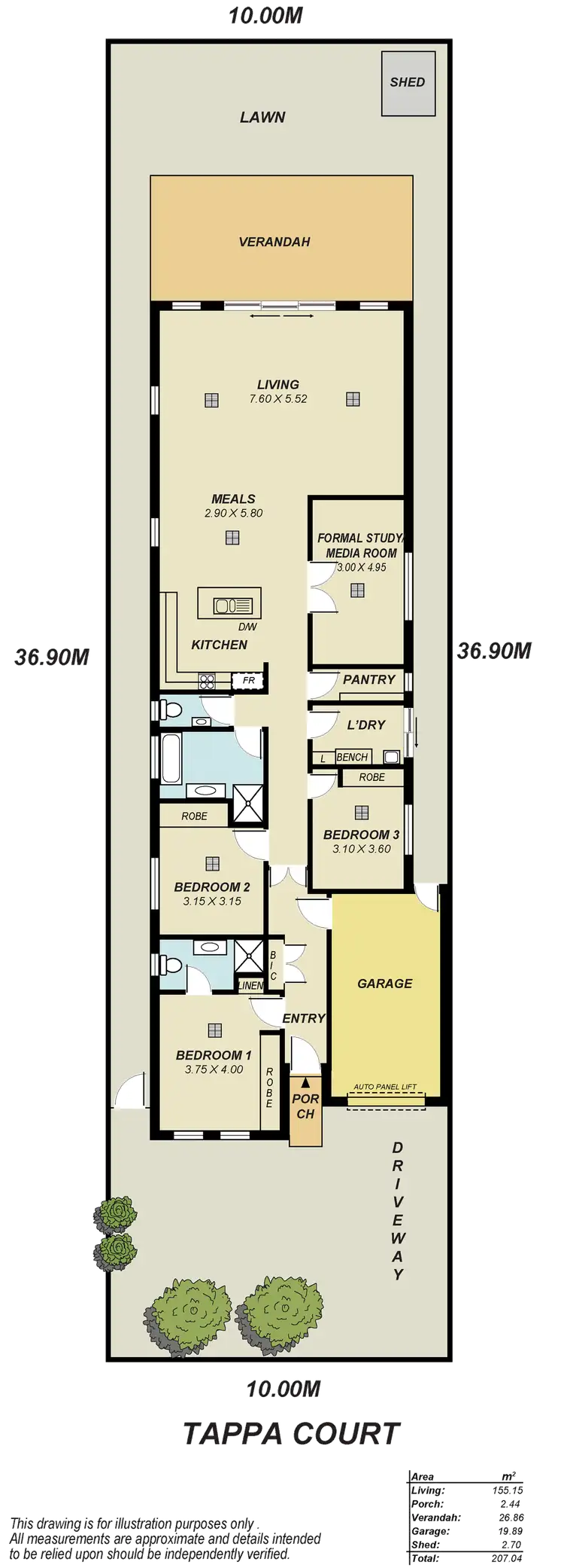Floorplan of Homely house listing, 2 Tappa Court, Oakden SA 5086