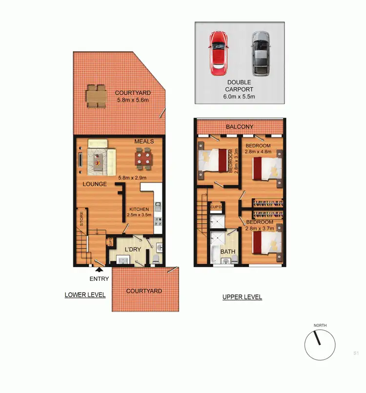 Floorplan of Homely townhouse listing, 17 Barnet Close, Phillip ACT 2606