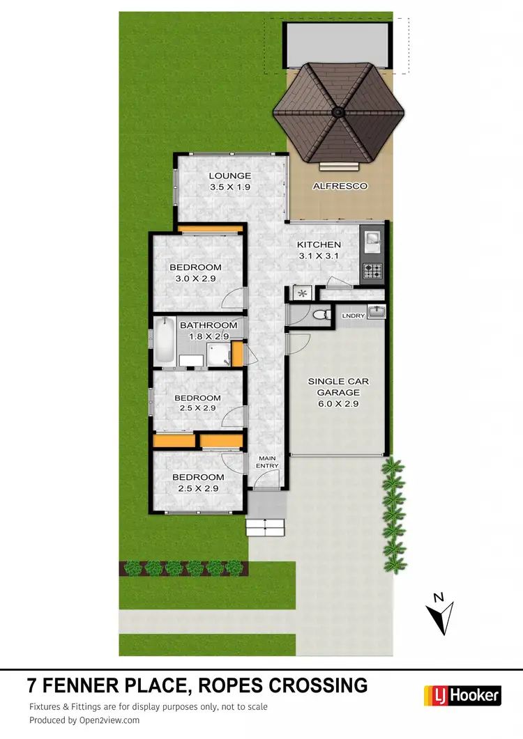 Floorplan of Homely house listing, 7 Fenner Place, Ropes Crossing NSW 2760