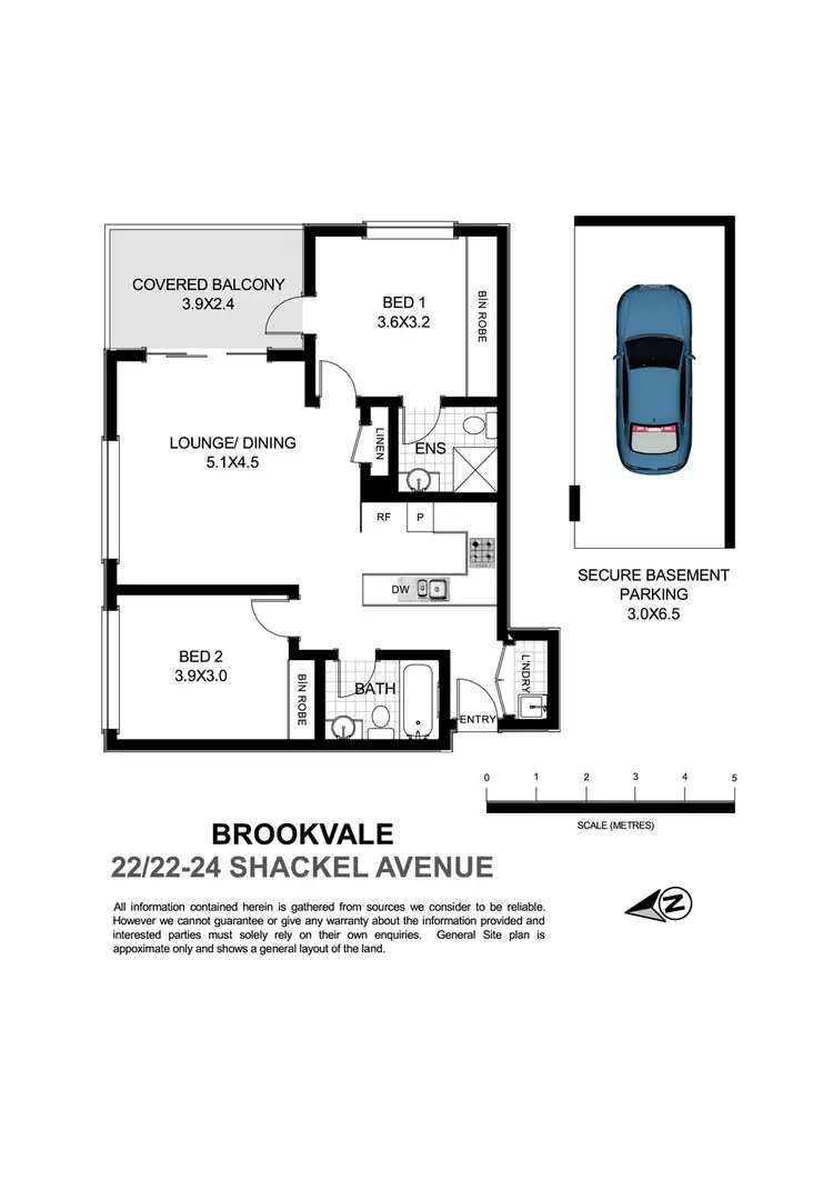 Floorplan of Homely unit listing, 22/22-24 Shackel Avenue, Brookvale NSW 2100