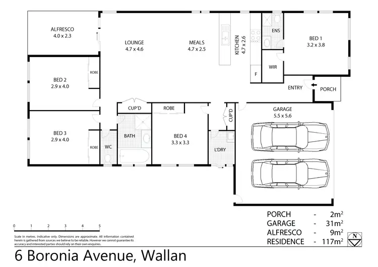 Floorplan of Homely house listing, 6 Boronia Avenue, Wallan VIC 3756