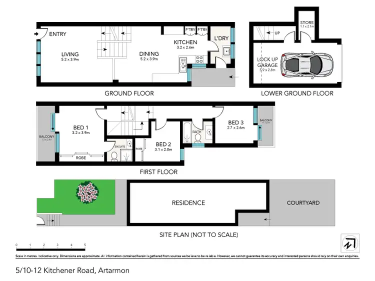 Floorplan of Homely townhouse listing, 5/10-12 Kitchener Road, Artarmon NSW 2064