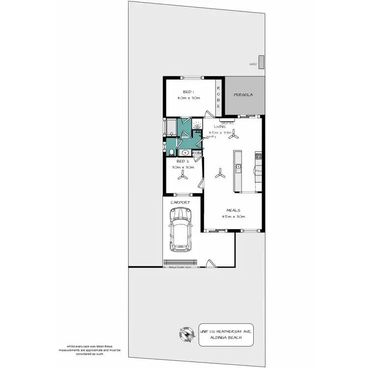Floorplan of Homely unit listing, U1 21 Heathersay Avenue, Aldinga Beach SA 5173