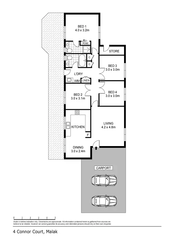 Floorplan of Homely house listing, 4 Connor Court, Malak NT 812