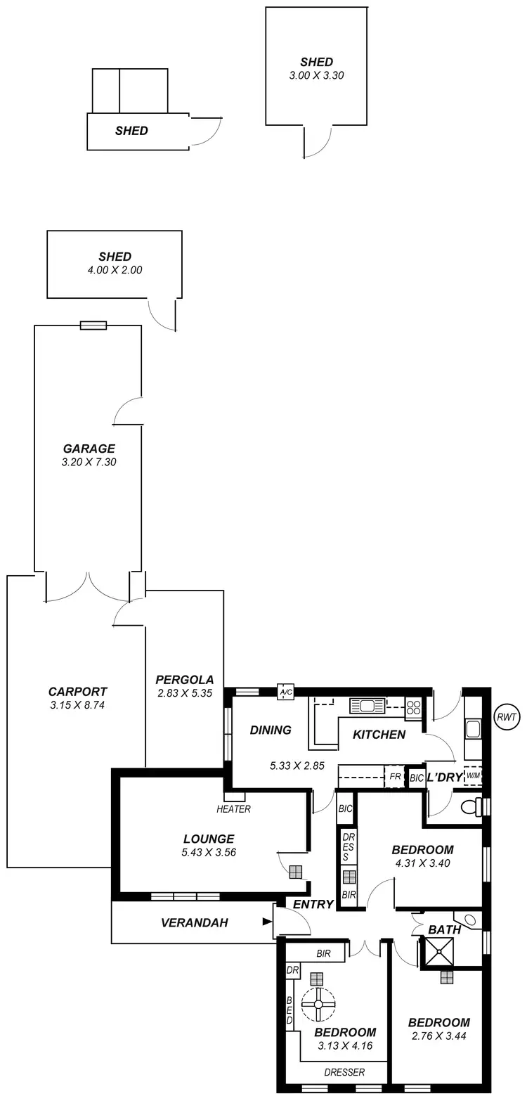 Floorplan of Homely house listing, 4 Kathleen Street, Dover Gardens SA 5048