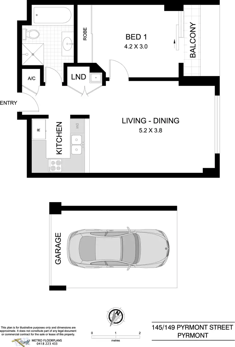 Floorplan of Homely apartment listing, 145/149 Pyrmont Street, Pyrmont NSW 2009