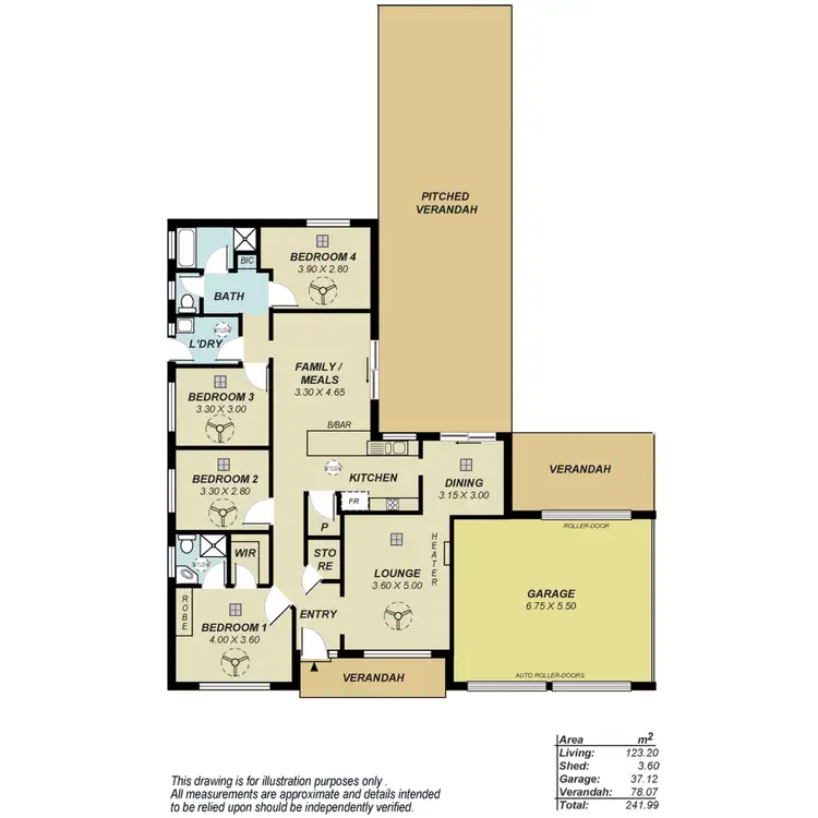 Floorplan of Homely house listing, 61 Quondong Avenue, Parafield Gardens SA 5107
