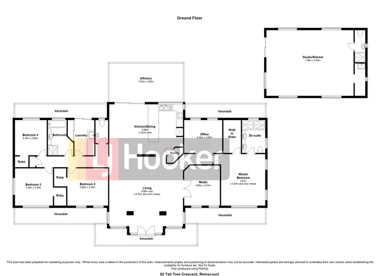 Floorplan of Homely rural property listing, 52 Tall Tree Crescent, Reinscourt WA 6280