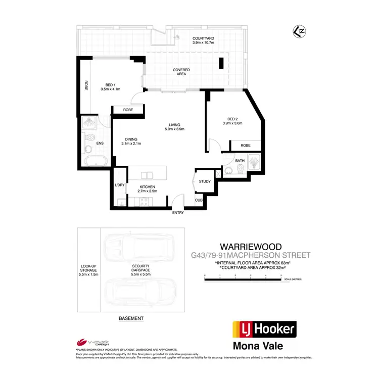 Floorplan of Homely unit listing, 43/79-91 Macpherson Street, Warriewood NSW 2102