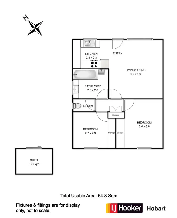 Floorplan of Homely unit listing, 1/10 Sunlea Place, Glenorchy TAS 7010