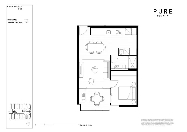Floorplan of Homely unit listing, 2.17/25-29 Pacific Parade, Dee Why NSW 2099