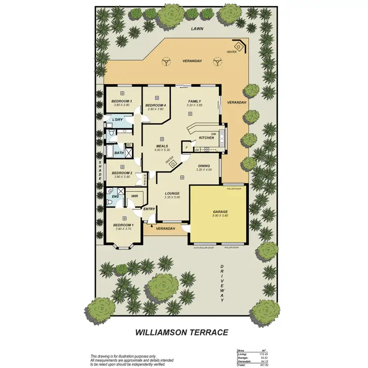 Floorplan of Homely house listing, 15 Williamson Terrace, Greenwith SA 5125