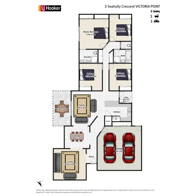 Floorplan of Homely house listing, 3 Seaholly Crescent, Victoria Point QLD 4165