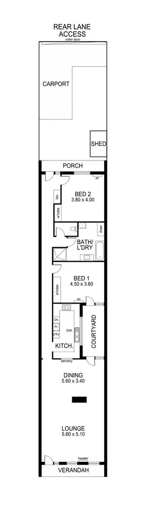 Floorplan of Homely unit listing, 1/9 Marion Street, Unley SA 5061