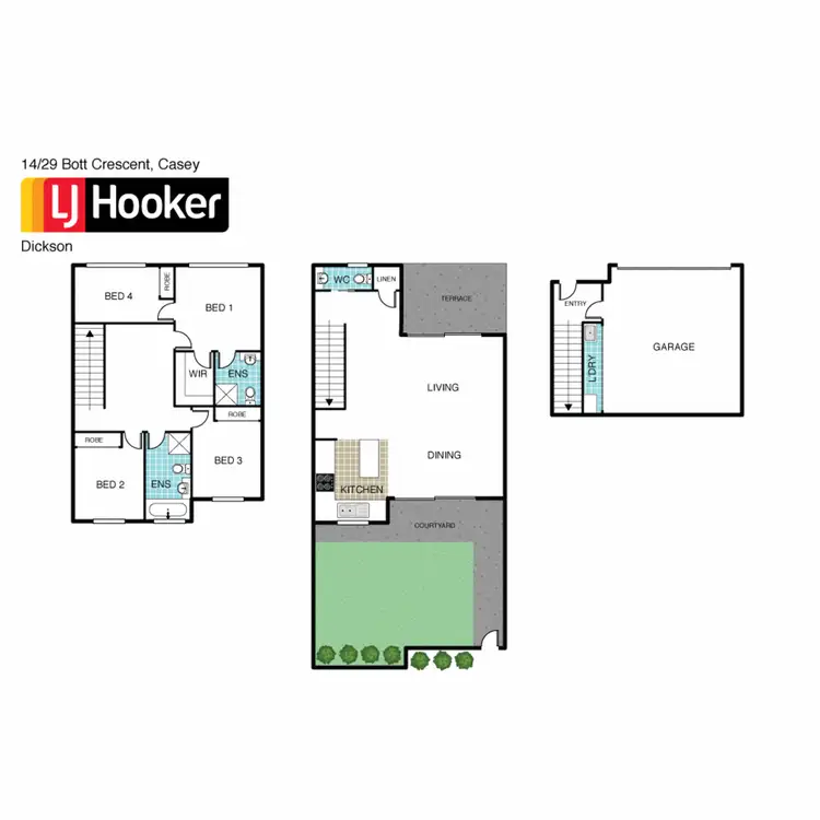 Floorplan of Homely townhouse listing, 14/29 Bott Crescent, Casey ACT 2913