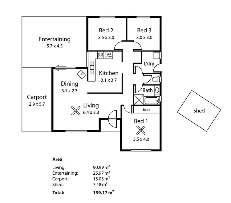 Floorplan of Homely house listing, 19 Michelmore Drive, Meadows SA 5201