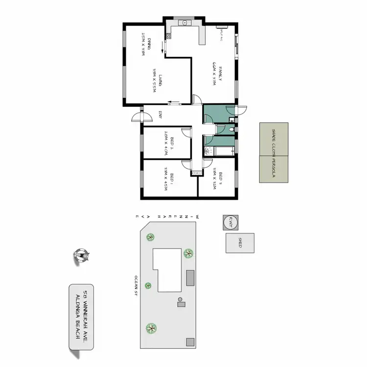 Floorplan of Homely house listing, 58 Whinnerah Avenue, Aldinga Beach SA 5173