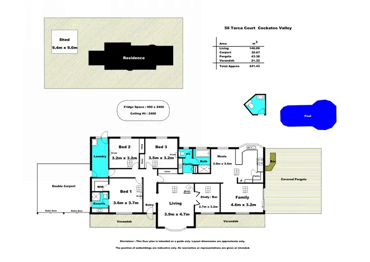 Floorplan of Homely house listing, 56 Tarca Court, Cockatoo Valley SA 5351