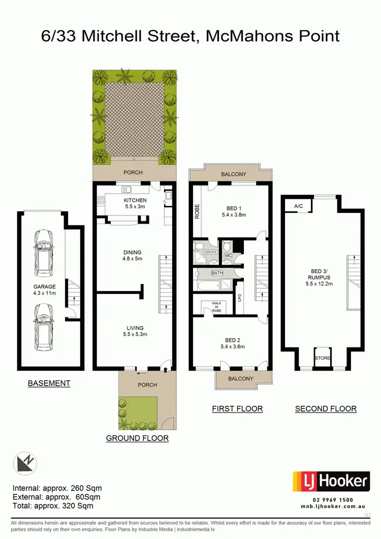 Floorplan of Homely townhouse listing, 6/33 Mitchell Street, Mcmahons Point NSW 2060
