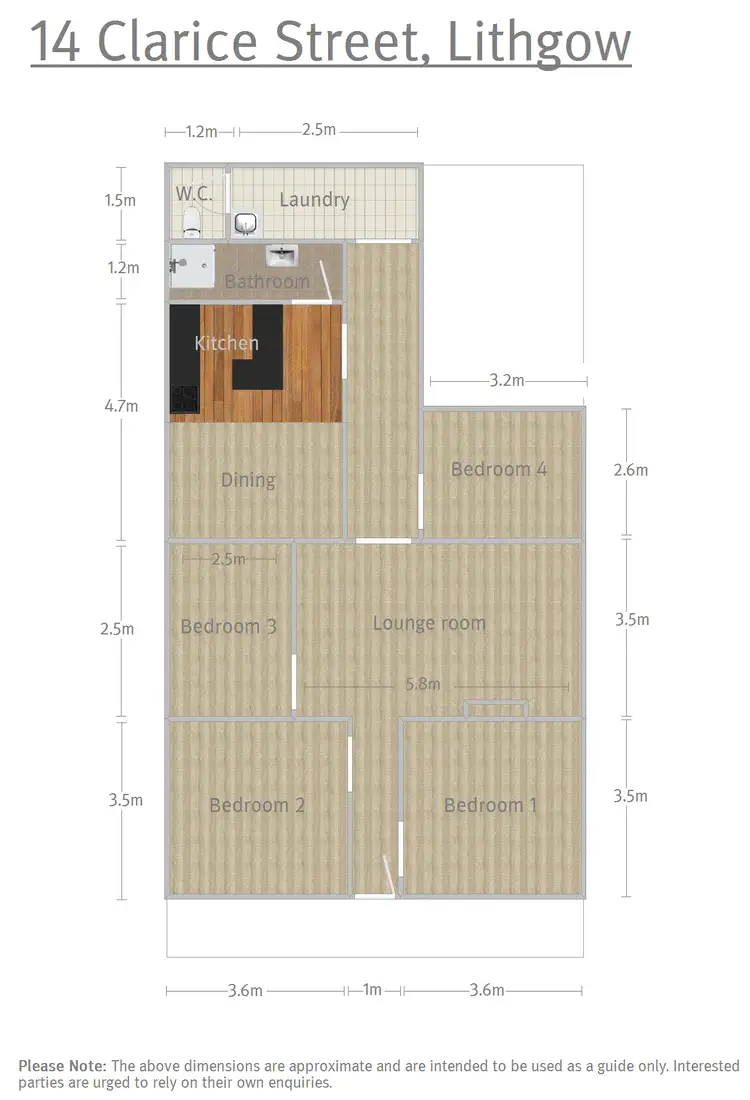 Floorplan of Homely house listing, 14 Clarice Street, Lithgow NSW 2790