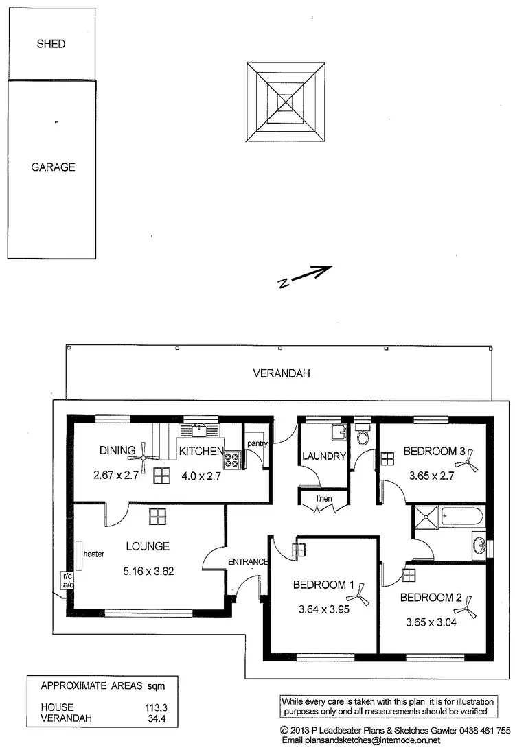 Floorplan of Homely house listing, 3 Edward Crescent, Evanston Park SA 5116