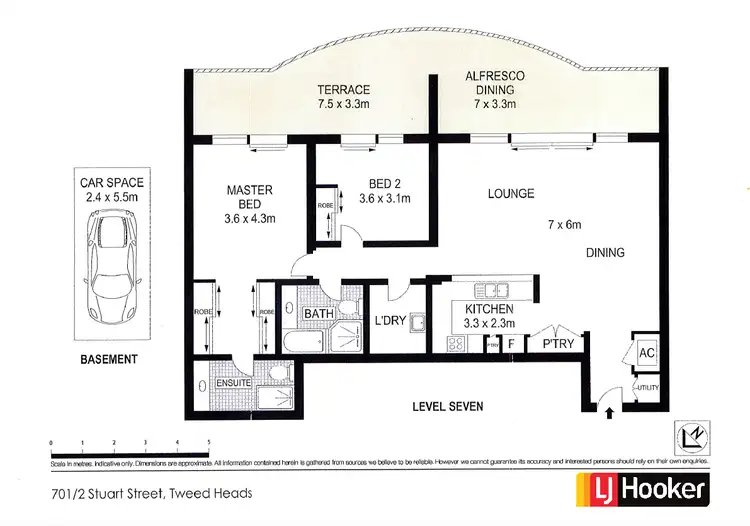 Floorplan of Homely apartment listing, 701/2-4 Stuart Street, Tweed Heads NSW 2485