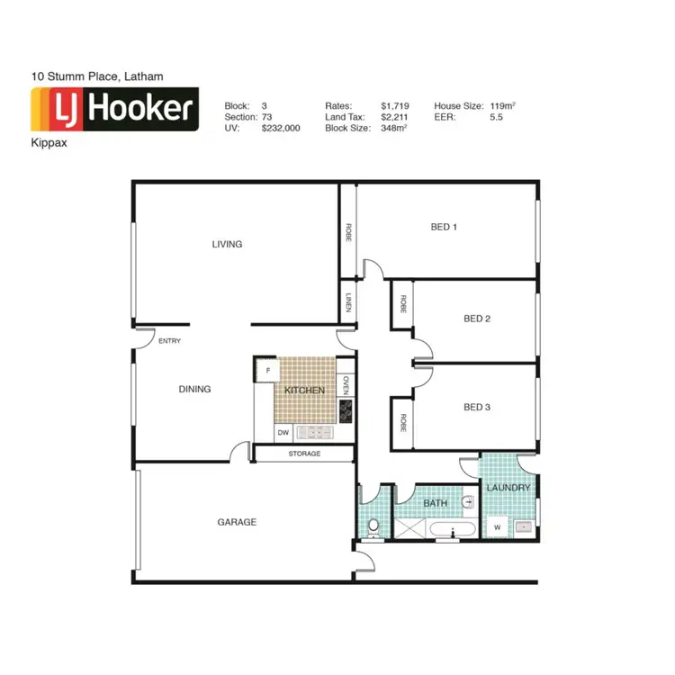 Floorplan of Homely house listing, 10 Stumm Place, Latham ACT 2615