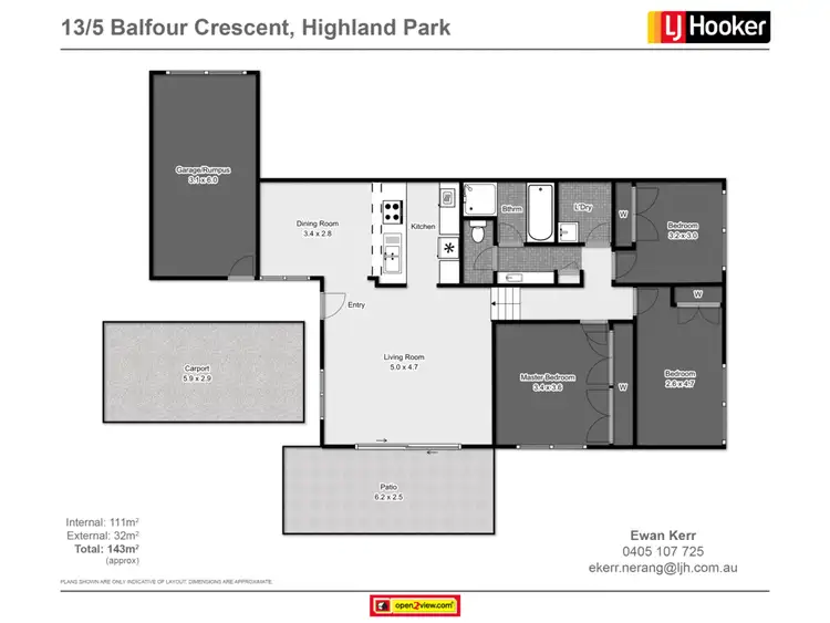 Floorplan of Homely townhouse listing, 13/5 Balfour Crescent, Highland Park QLD 4211