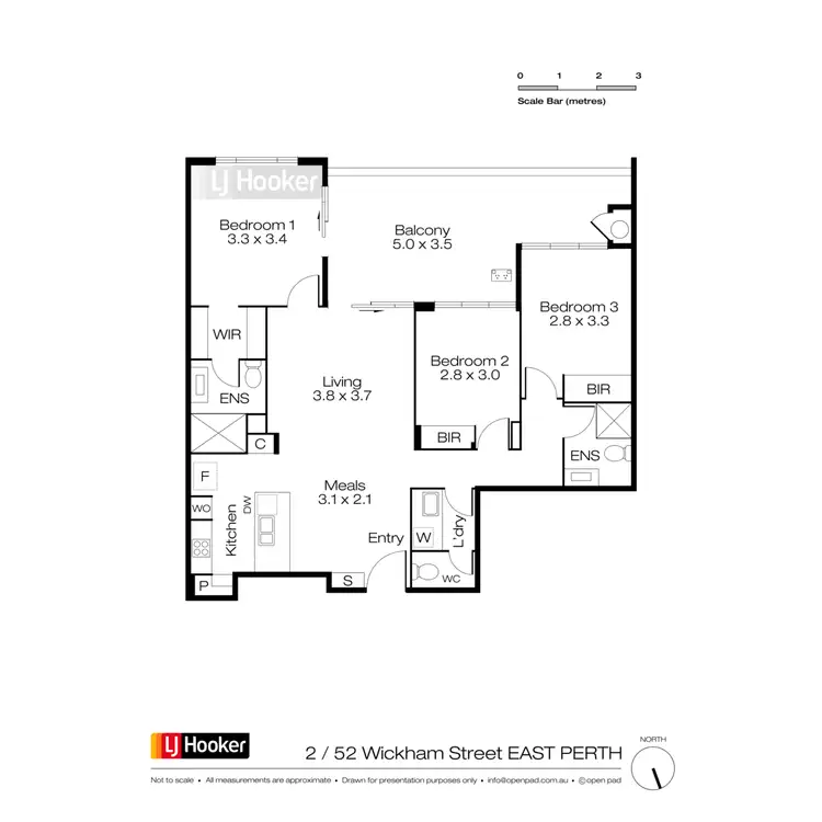 Floorplan of Homely apartment listing, 2/52 Wickham Street, East Perth WA 6004